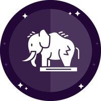 Mammoth Solid badges Icon vector