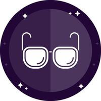 Eyeglasses Solid badges Icon vector
