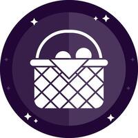 Basket Solid badges Icon vector