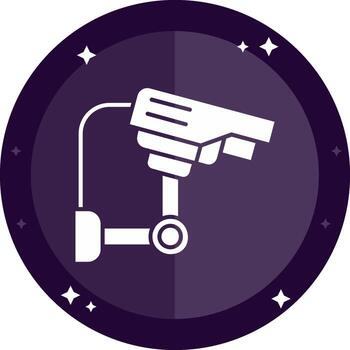 Cctv Solid badges Icon vector
