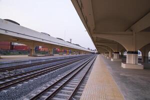 29 December 2023 Dhaka, Bangladesh. Kamlapur Railway Station photo