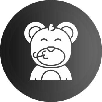 Congratulation Solid black Icon vector