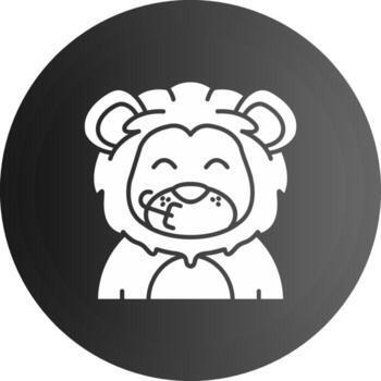 Congratulation Solid black Icon vector