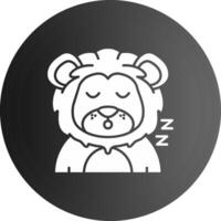 Sleep Solid black Icon vector