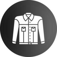 Jacket Solid black Icon vector