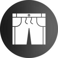 pantalones cortos sólido negro icono vector