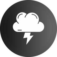 Lightning Solid black Icon vector