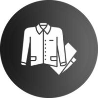 ropa de dormir sólido negro icono vector