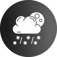 Snow Solid black Icon vector