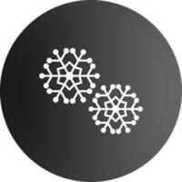 copos de nieve sólido negro icono vector