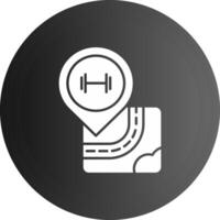 Gym Solid black Icon vector