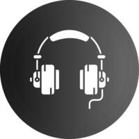 Headphone Solid black Icon vector