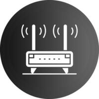 Router Solid black Icon vector