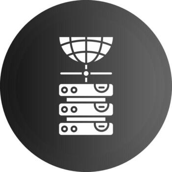 Database Solid black Icon vector