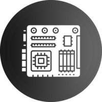 Motherboard Solid black Icon vector