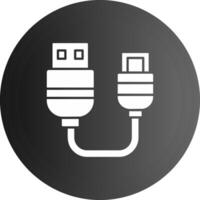 Usb Solid black Icon vector