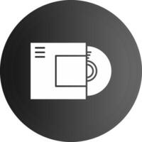 Disc Solid black Icon vector