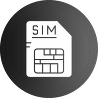 Sim Solid black Icon vector