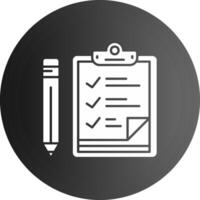 Lista de Verificación sólido negro icono vector