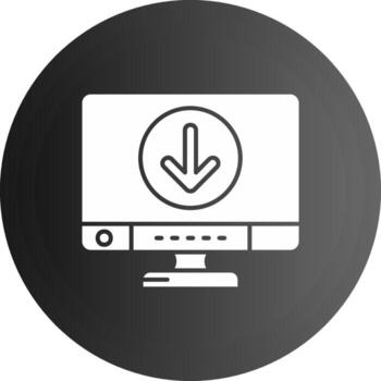 Down Solid black Icon vector