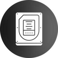 Disk Solid black Icon vector