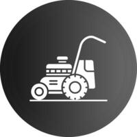 Mower Solid black Icon vector