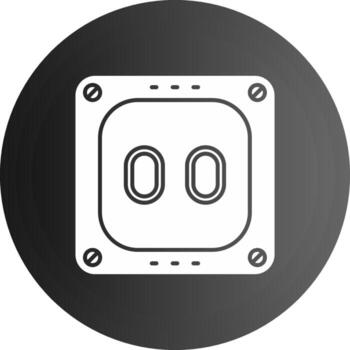 enchufe sólido negro icono vector