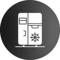 refrigerador sólido negro icono vector