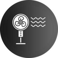 Pedestal fan Solid black Icon vector