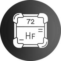 Hafnium Solid black Icon vector