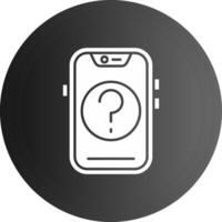 Question Solid black Icon vector