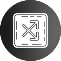 Intersect Solid black Icon vector