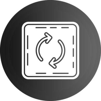 Loop Solid black Icon vector
