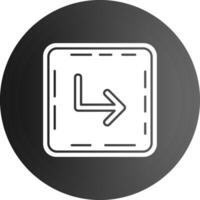 Turn Solid black Icon vector