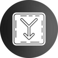 Merge Solid black Icon vector