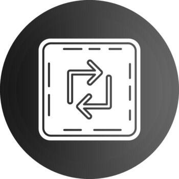 Loop Solid black Icon vector