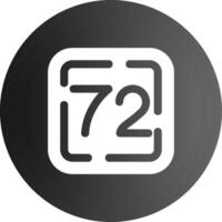 Seventy Two Solid black Icon vector