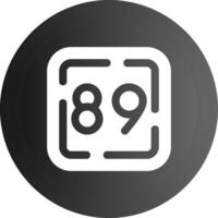 Eighty Nine Solid black Icon vector