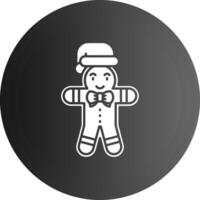 Gingerbread Solid black Icon vector