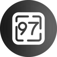 Ninety Seven Solid black Icon vector