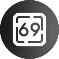 Sixty Nine Solid black Icon vector