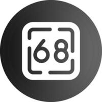 Sixty Eight Solid black Icon vector