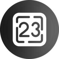 Twenty Three Solid black Icon vector