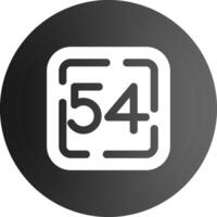 Fifty Four Solid black Icon vector