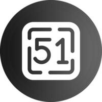 Fifty One Solid black Icon vector