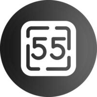 Fifty Five Solid black Icon vector