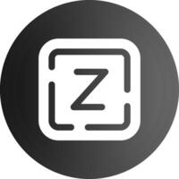 Letter z Solid black Icon vector