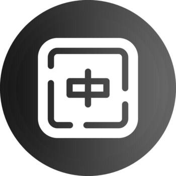 Align objects Solid black Icon vector