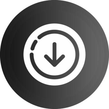 Down Solid black Icon vector