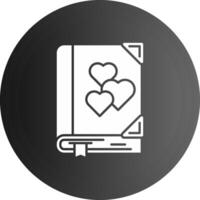Romantic novel Solid black Icon vector